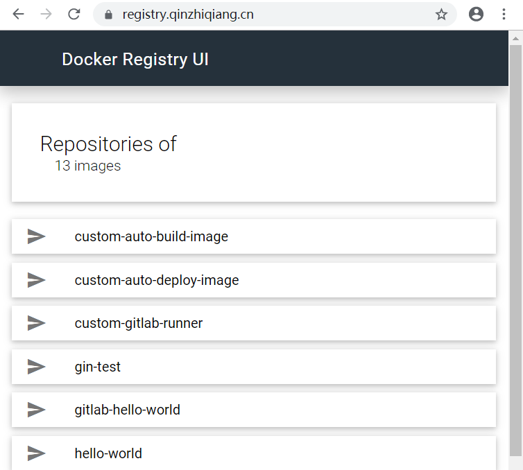 Docker Registry UI